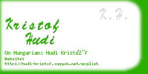 kristof hudi business card